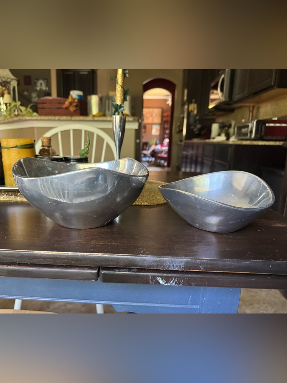 Nambé Tri-Corner Serving Bowl Set – #527 & #537